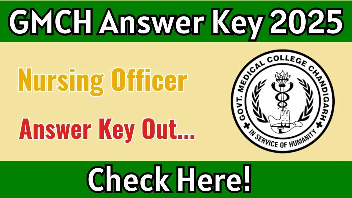 GMCH Nursing Officer Answer Key 2025 Out