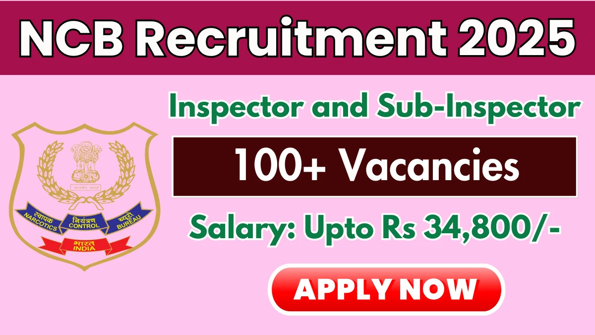 NCB Inspector & Sub-Inspector Recruitment 2025