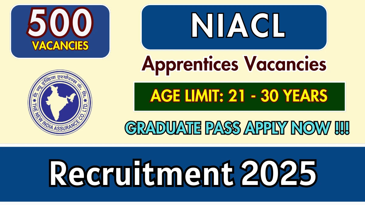 NIACL Apprenticeship 2025 – Apply Online Now