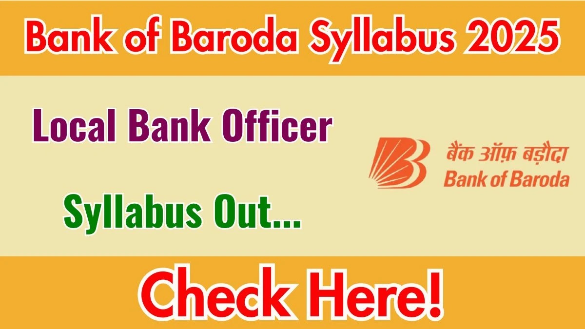 Bank of Baroda LBO Syllabus 2025 PDF Download